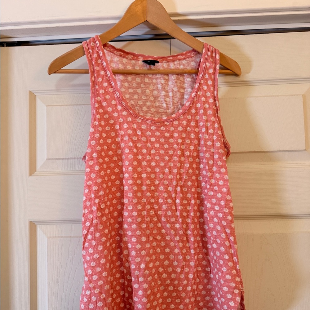 Ann Taylor Pink and White Floral Top